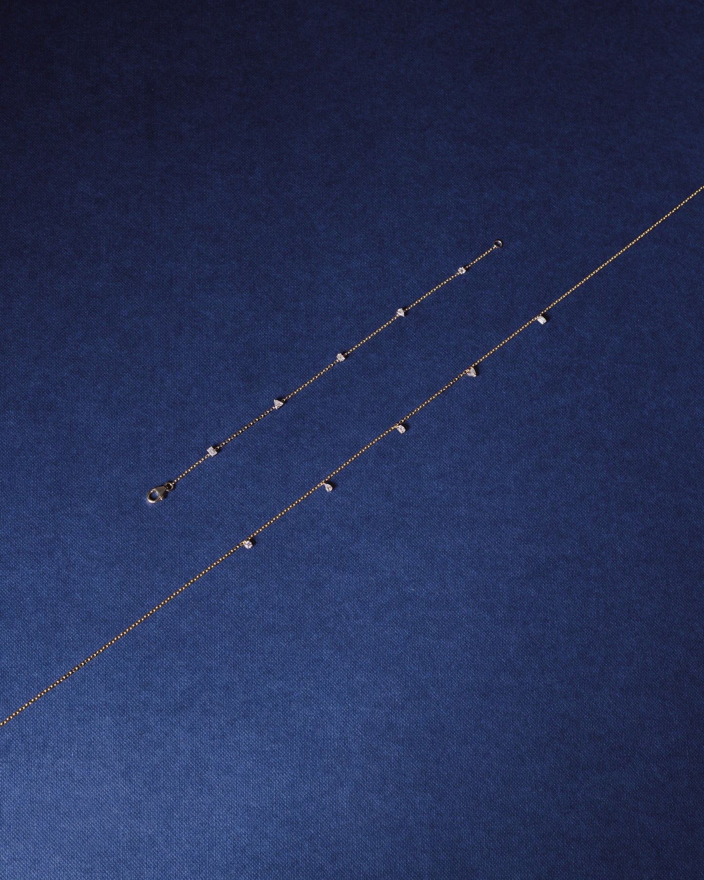 Chain Bracelet w. Multi Diamond Shapes (Rose Gold)