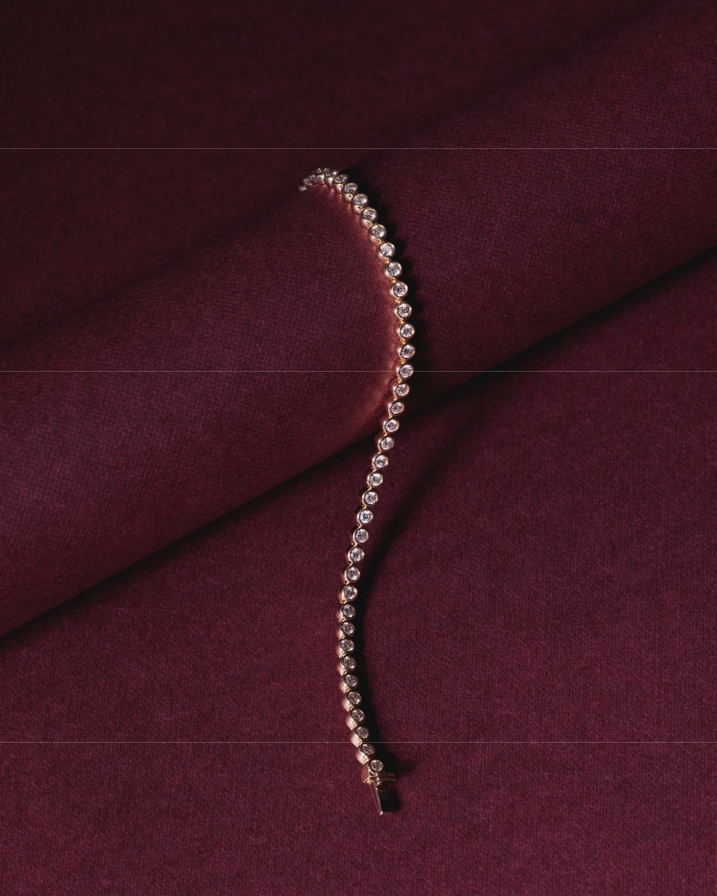 3 ct Bezel Set Tennis Bracelet (Rose Gold)