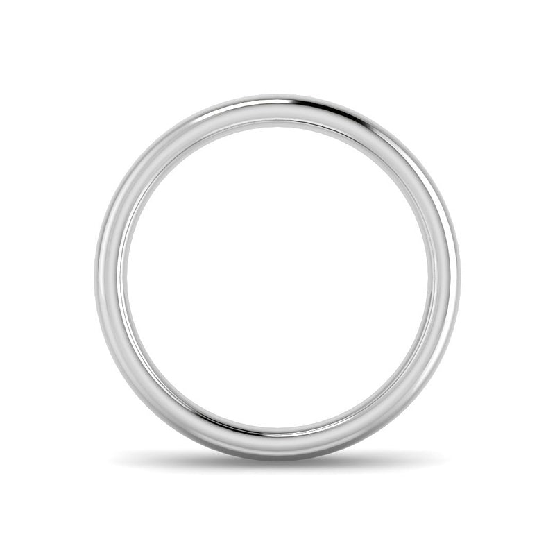 Classic Curved Wedding Band 4mm (White Gold)