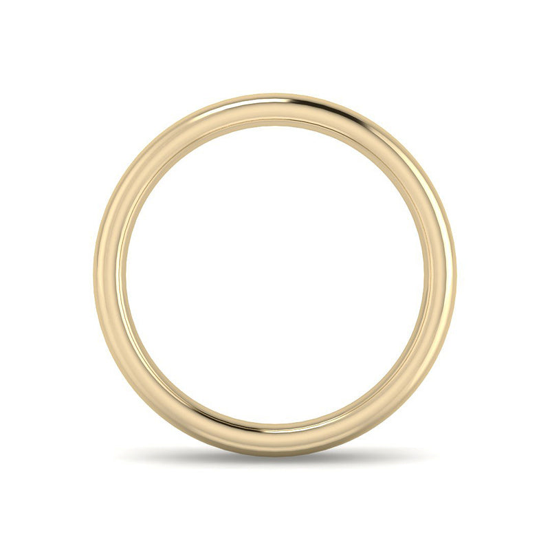 Classic Curved Wedding Band 4mm (Yellow Gold)