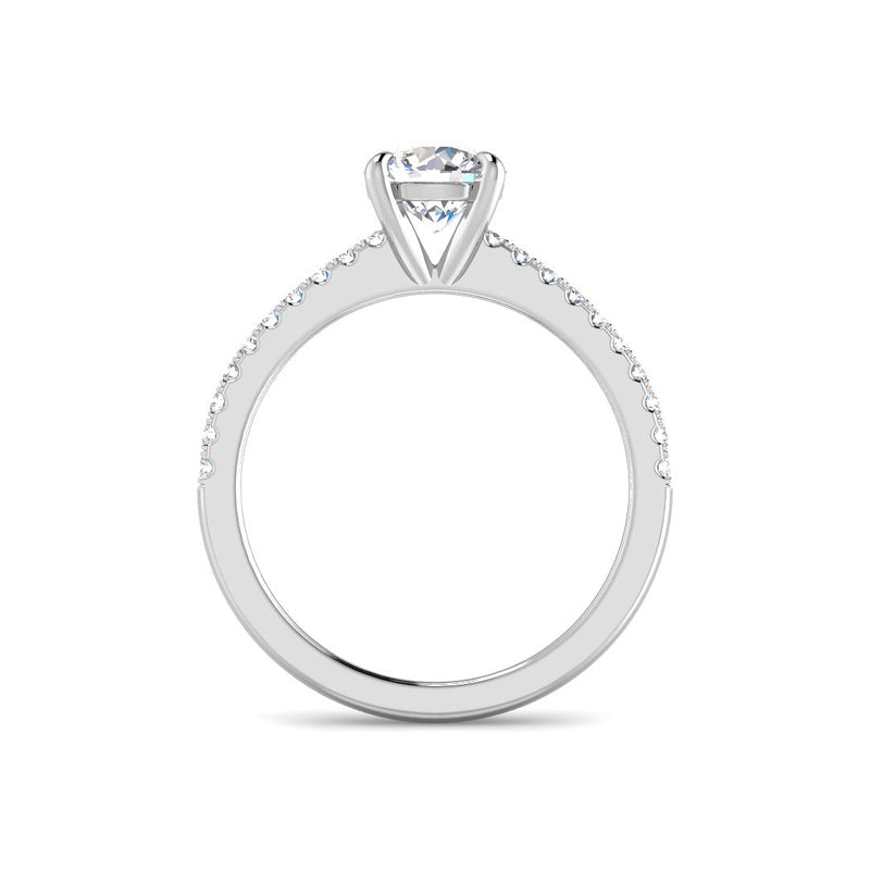 4-Prong Round Solitaire Diamond Band (White Gold)
