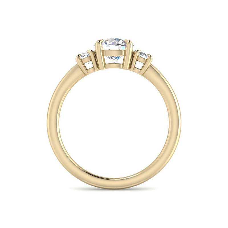 Round Trilogy Ring (Yellow Gold)
