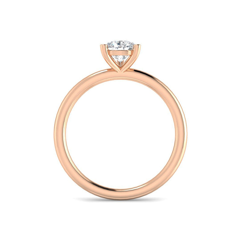 Pear Solitaire Classic Basket Setting (Rose Gold)