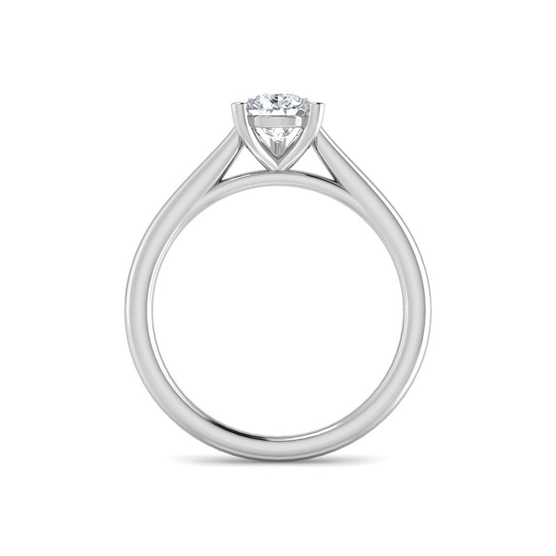 Pear Solitaire Cathedral Setting (White Gold)