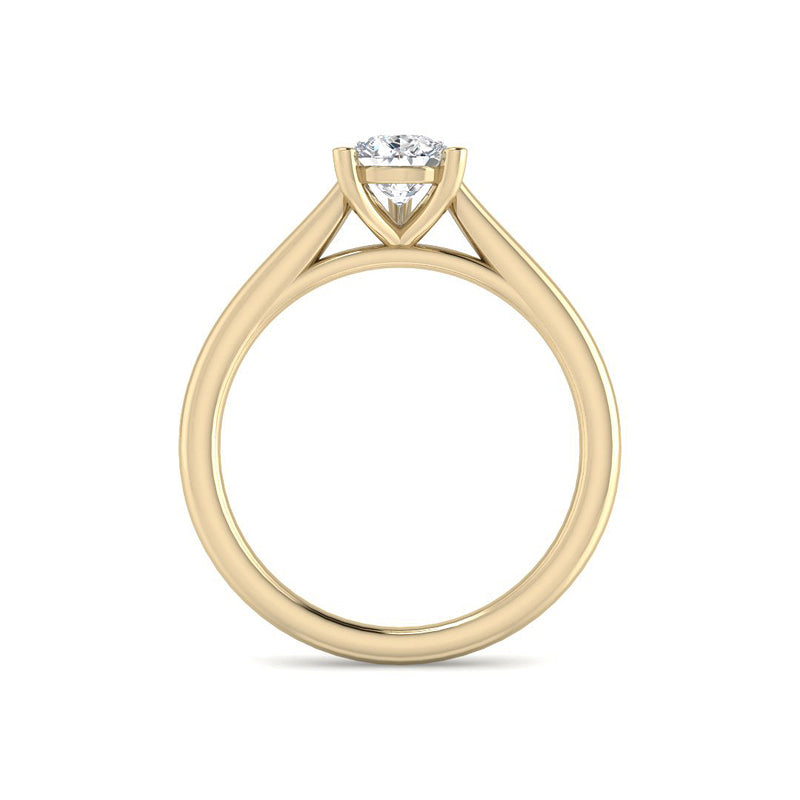 Pear Solitaire Cathedral Setting (Yellow Gold)