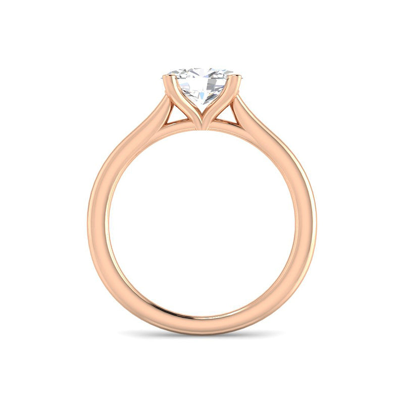East-West Oval Solitaire (Rose Gold)