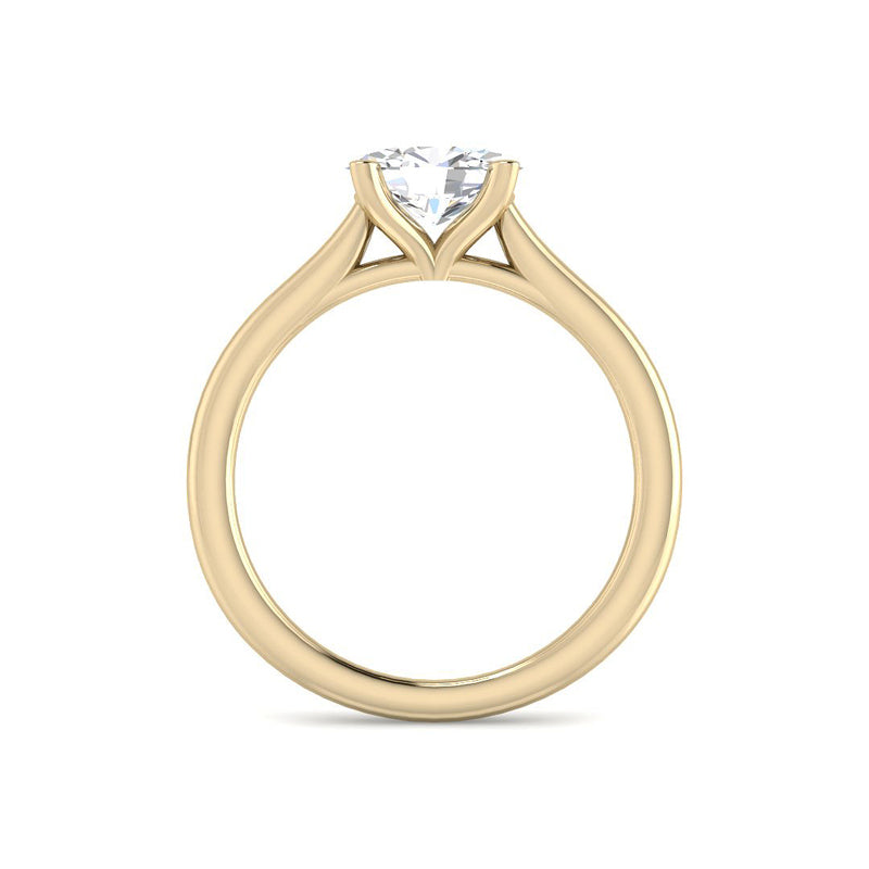 East-West Oval Solitaire (Yellow Gold)