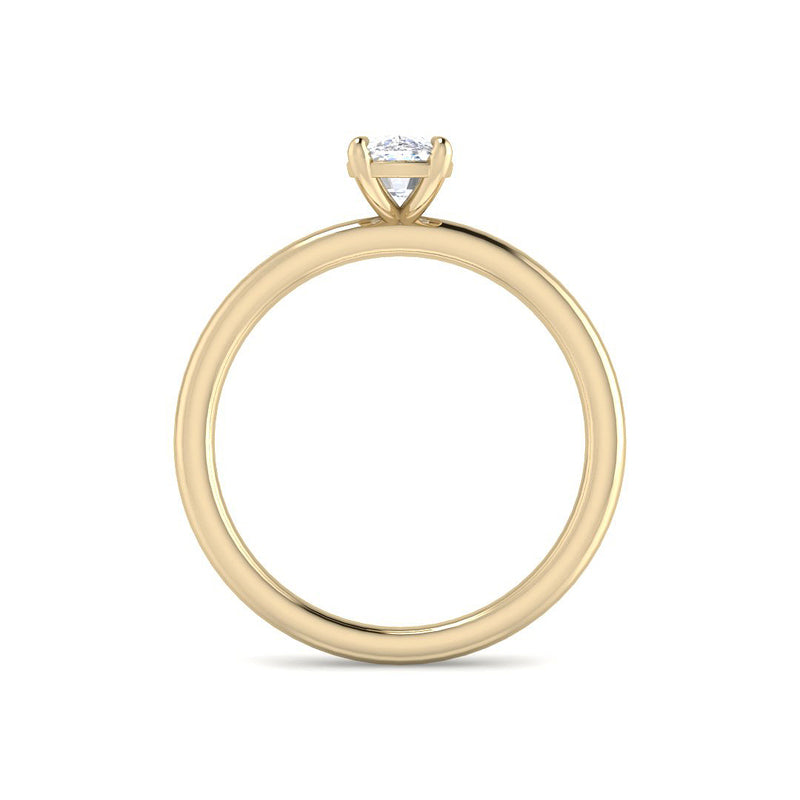 Cushion Solitaire Classic Basket Setting (Yellow Gold)