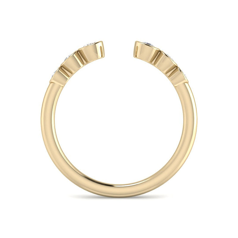 Open Bezel Diamond Band (Yellow Gold)