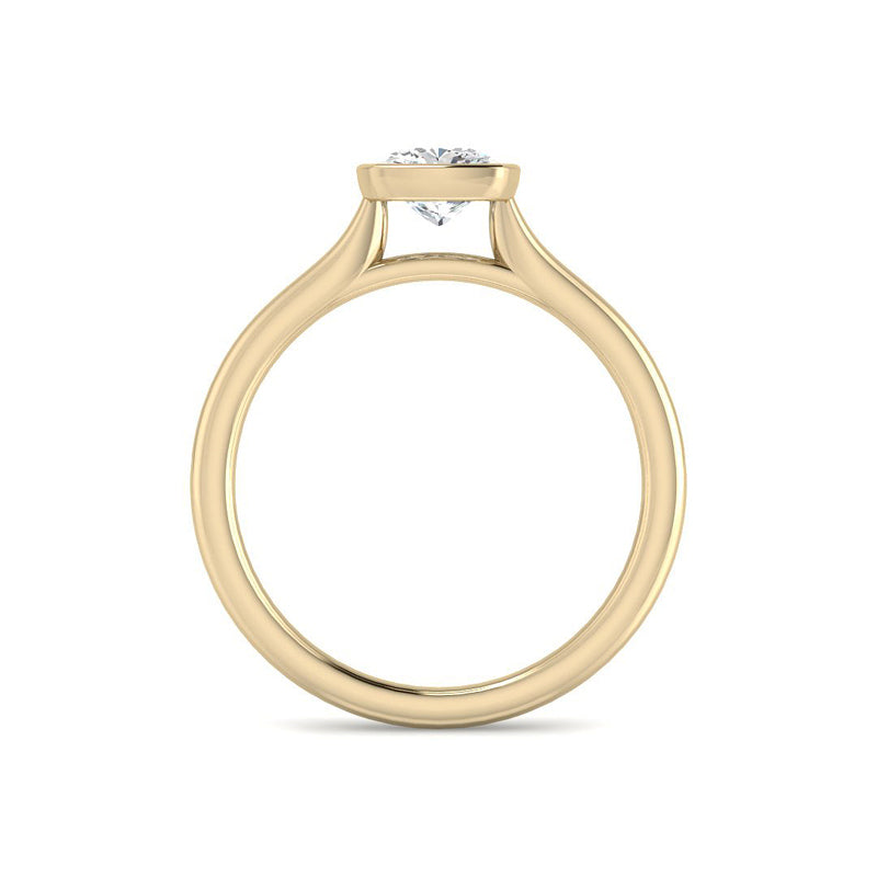 Cushion Solitaire Bezel Setting (Yellow Gold)