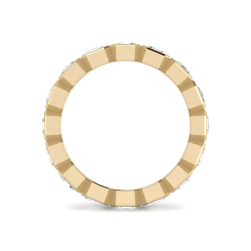 Asscher Bezel Eternity Band (Yellow Gold)