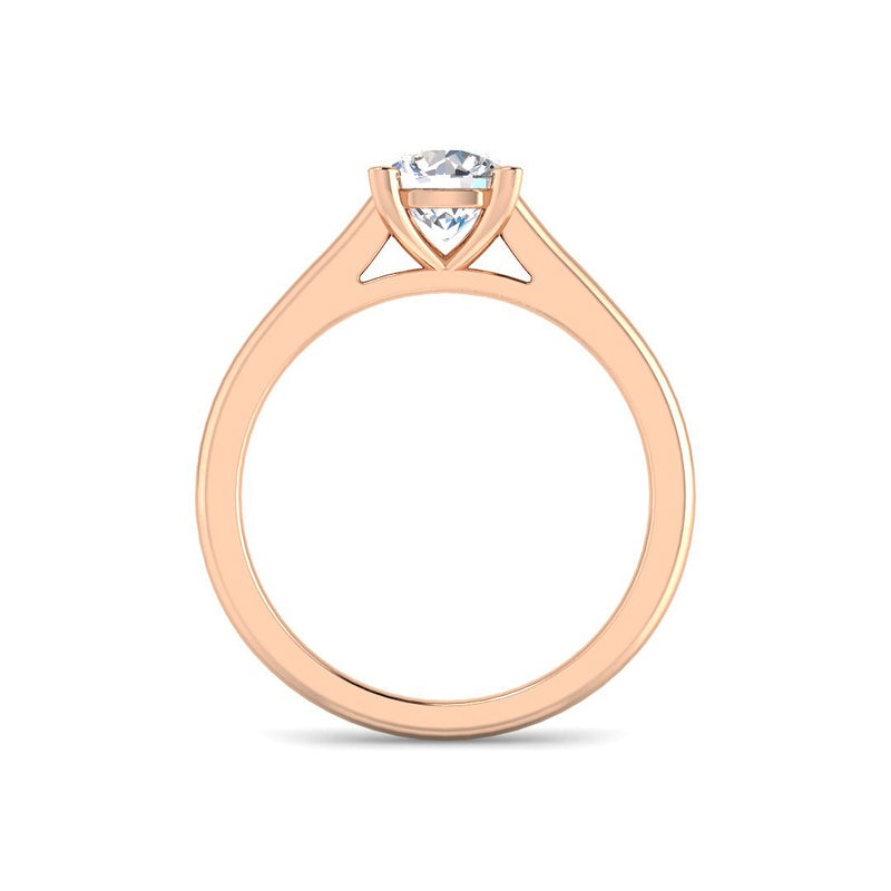 Round Solitaire Cathedral Setting (Rose Gold)
