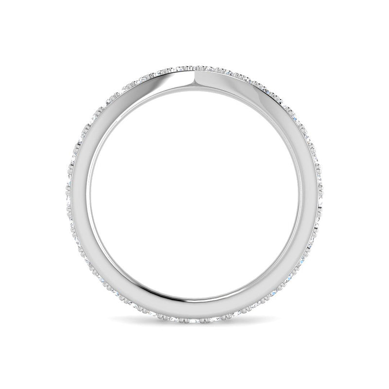 Peaked Diamond Wedding Band (White Gold)