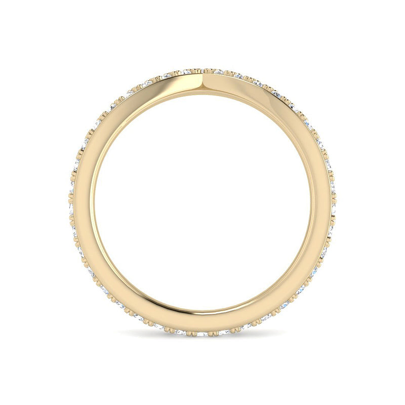 Peaked Diamond Wedding Band (Yellow Gold)
