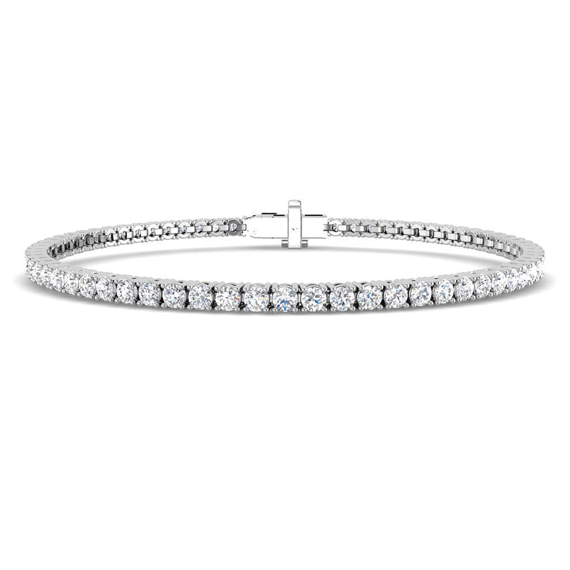 2 ct Tennis Bracelet w. Round Diamonds (White Gold)
