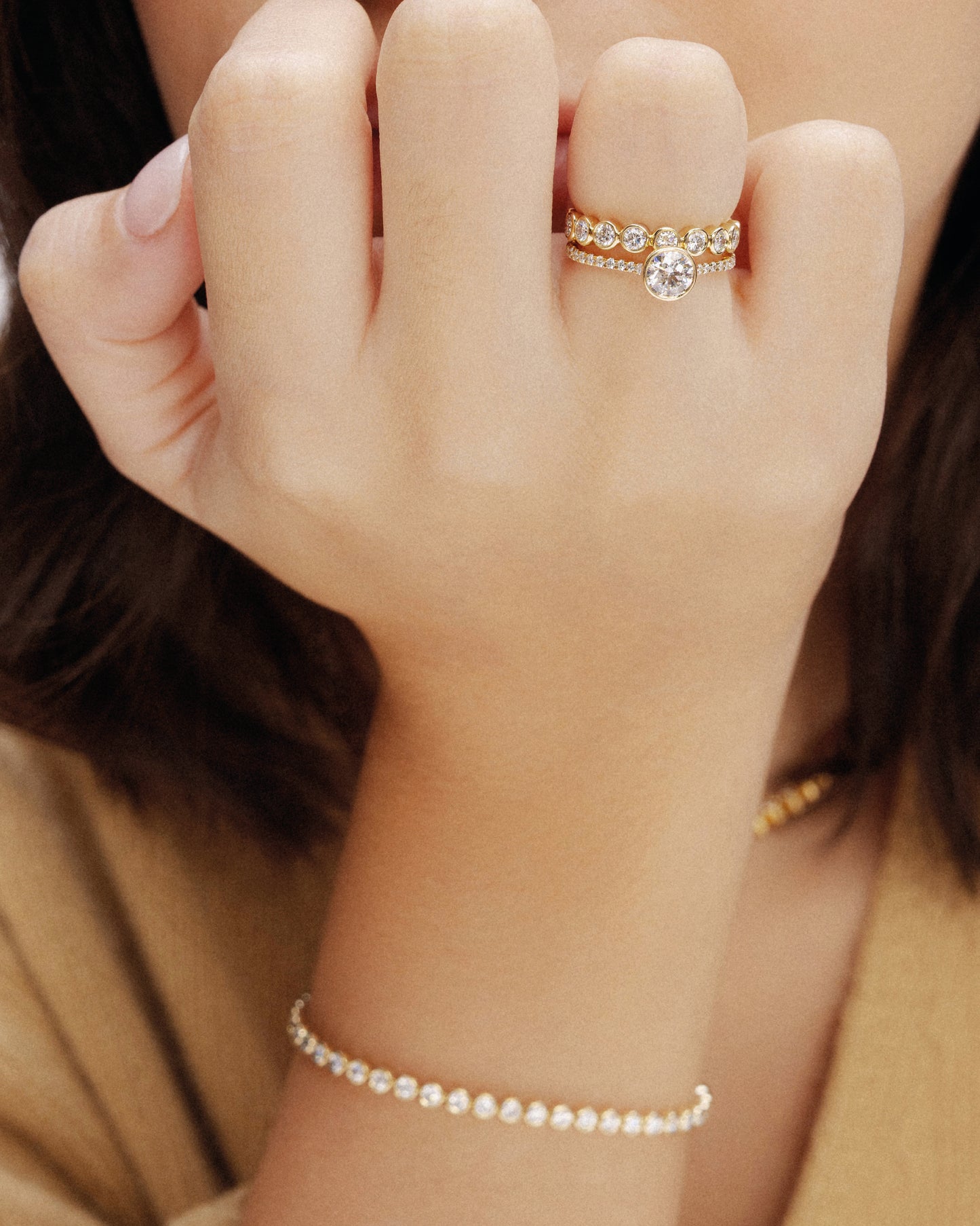 1 carat Bezel Eternity Band (Rose gold)