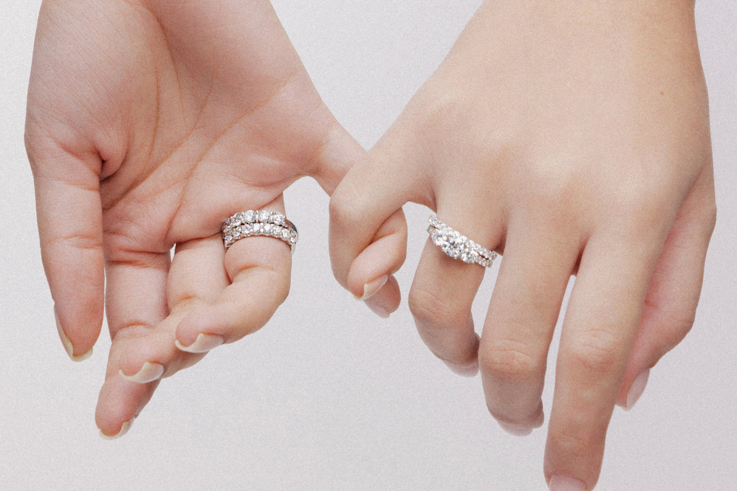 Trilogy Round Diamond Engagement Ring (Rose Gold)