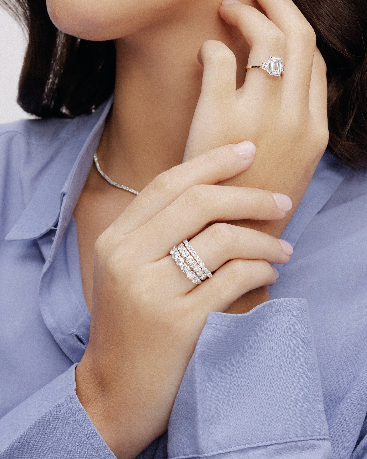 Half-Eternity Band (White Gold)