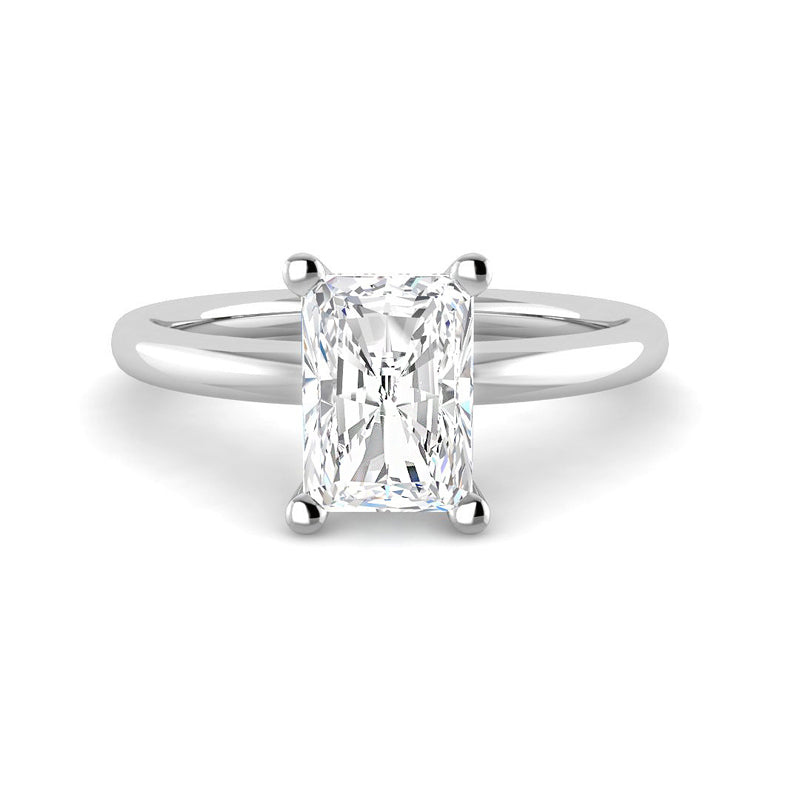 Emerald Cut w. Hidden Halo (White Gold)