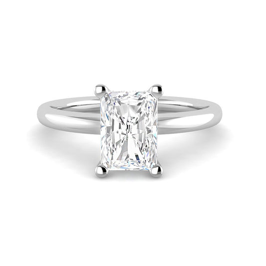Emerald Cut w. Hidden Halo (White Gold)