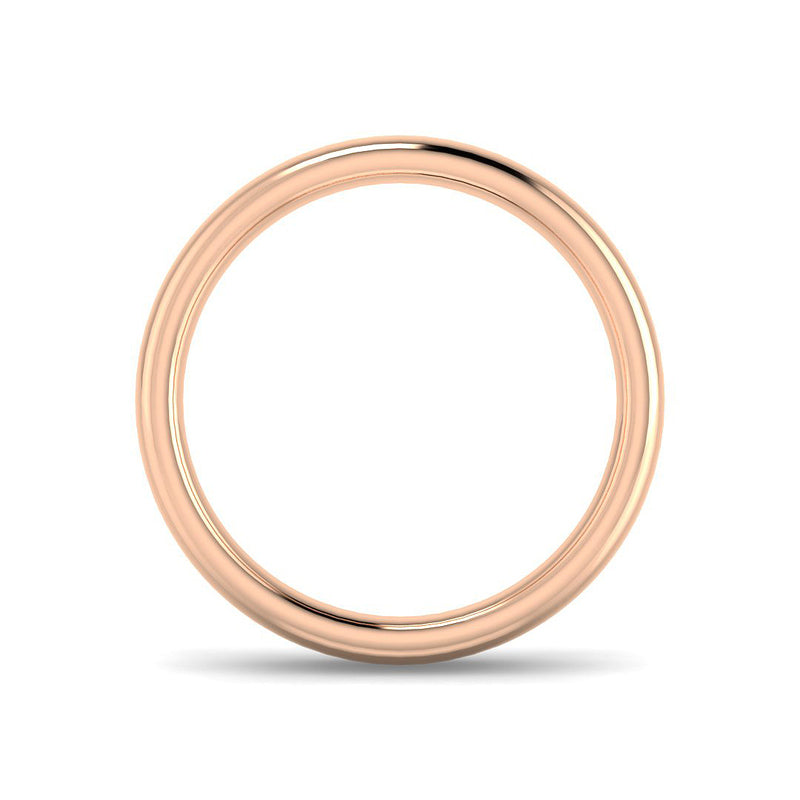 Classic Curved Wedding Band 4mm (Rose Gold)