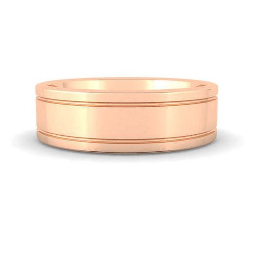 Dual Line Wedding Band (Rose Gold)