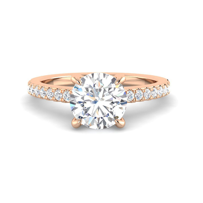 4-Prong Round Solitaire Diamond Band (Rose Gold)