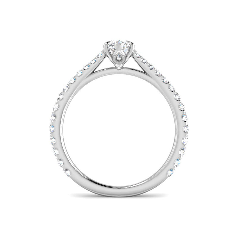 Marquise Solitaire Diamond Band Setting (White Gold)