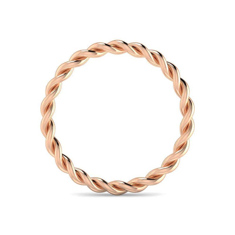 Twist Gold Band (Rose Gold)