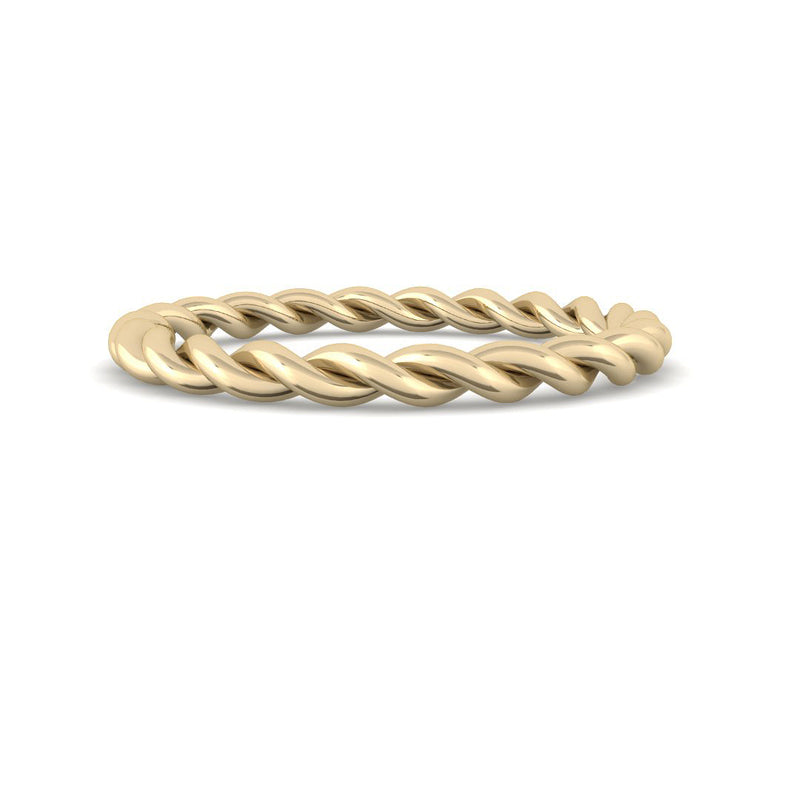Twist Gold Band (Yellow Gold)