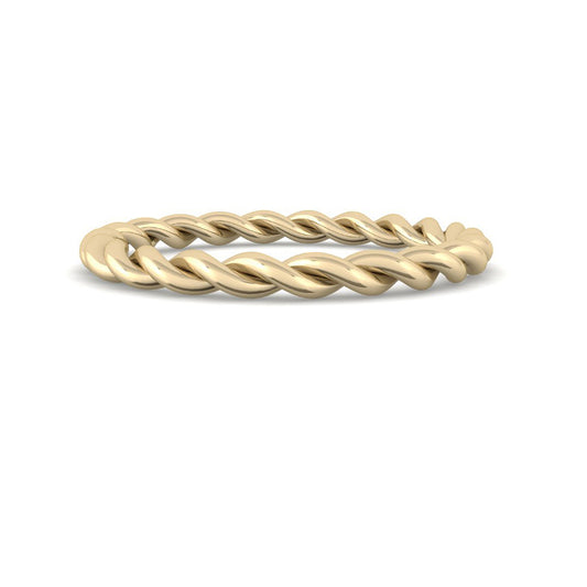 Twist Gold Band (Yellow Gold)
