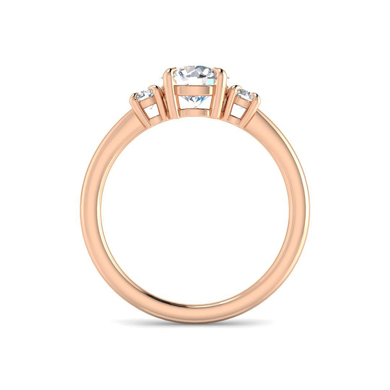 Round Trilogy Ring (Rose Gold)