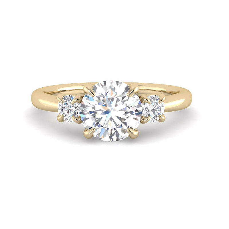 Round Trilogy Ring (Yellow Gold)