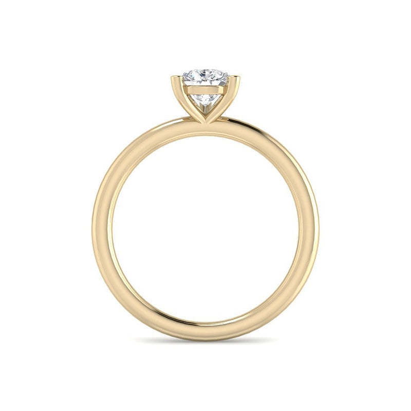 Pear Solitaire Classic Basket Setting (Yellow Gold)