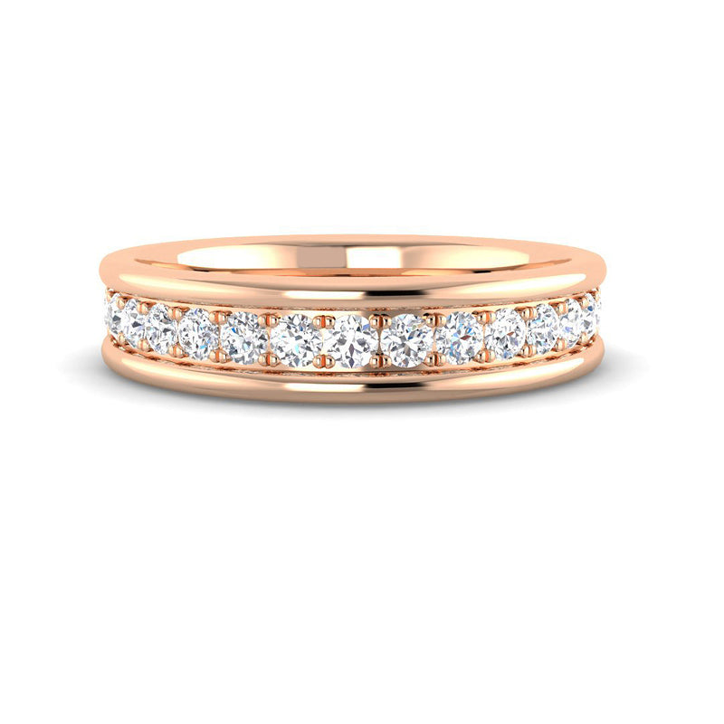 Channel Pavé Eternity Band (Rose Gold)