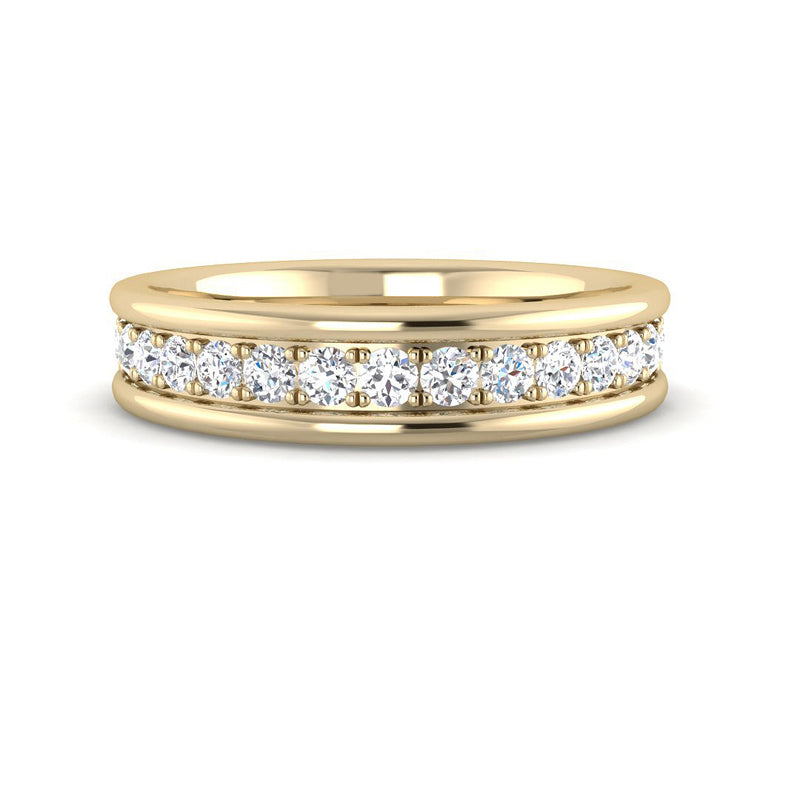 Channel Pavé Eternity Band (Yellow Gold)