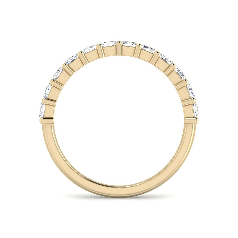 Emerald-Cut Half Eternity Band (Yellow Gold)