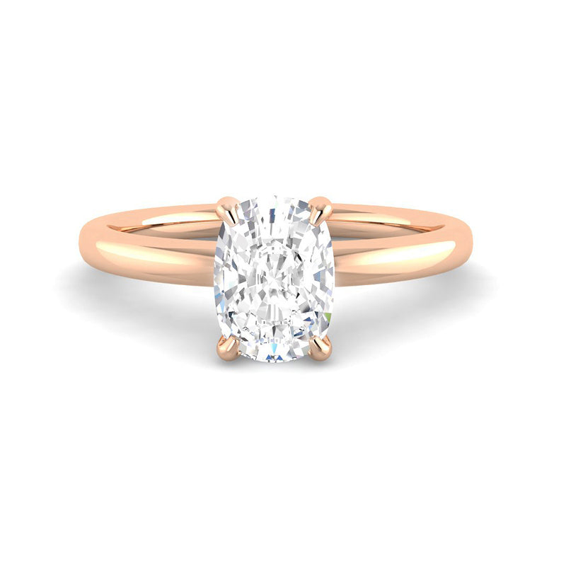 Cushion Solitaire Classic Basket Setting (Rose Gold)