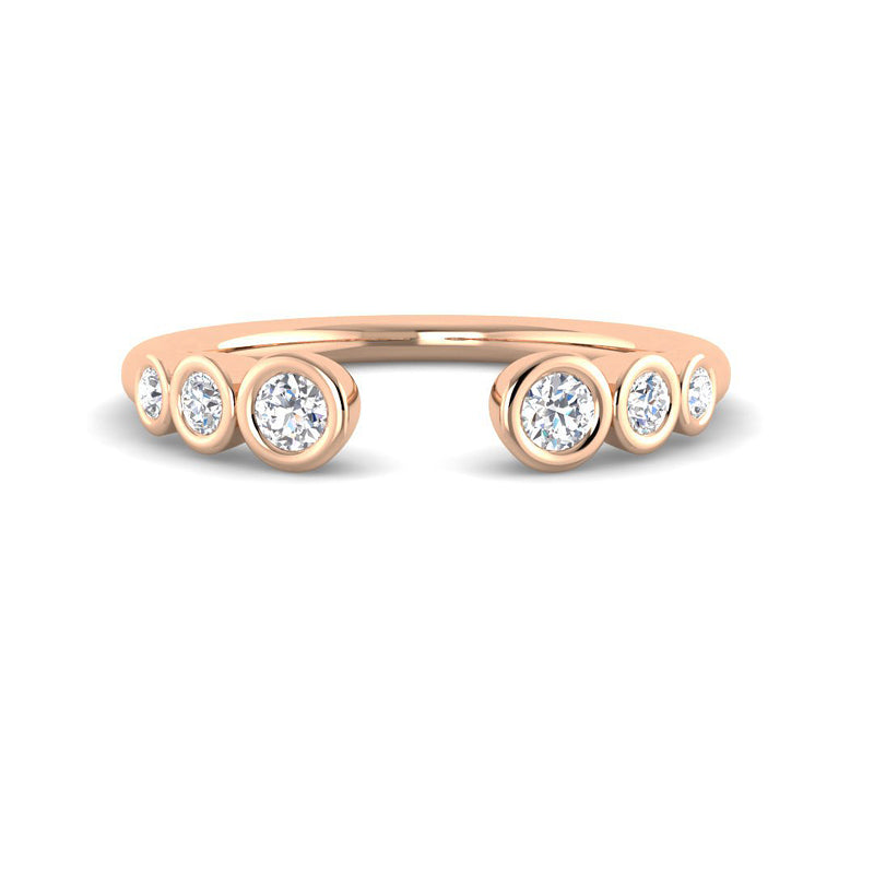 Open Bezel Diamond Band (Rose Gold)