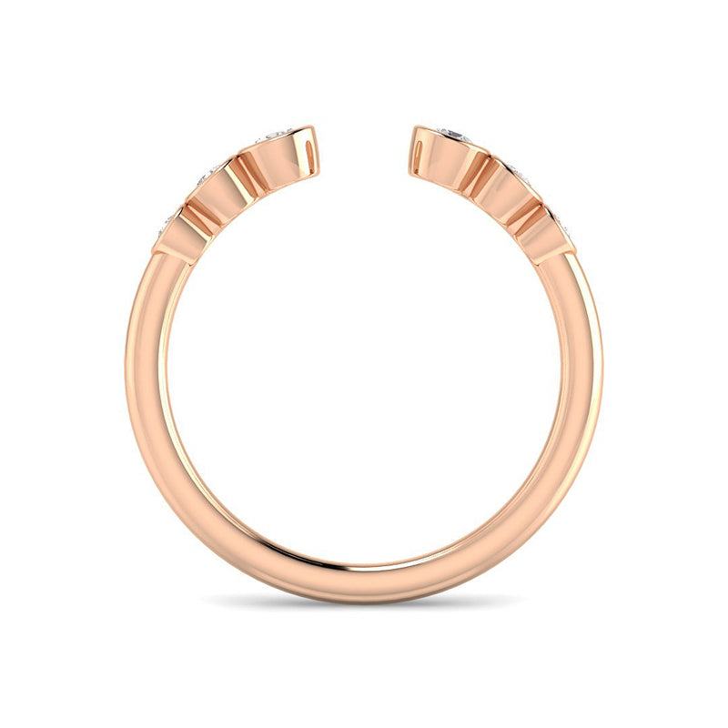 Open Bezel Diamond Band (Rose Gold)