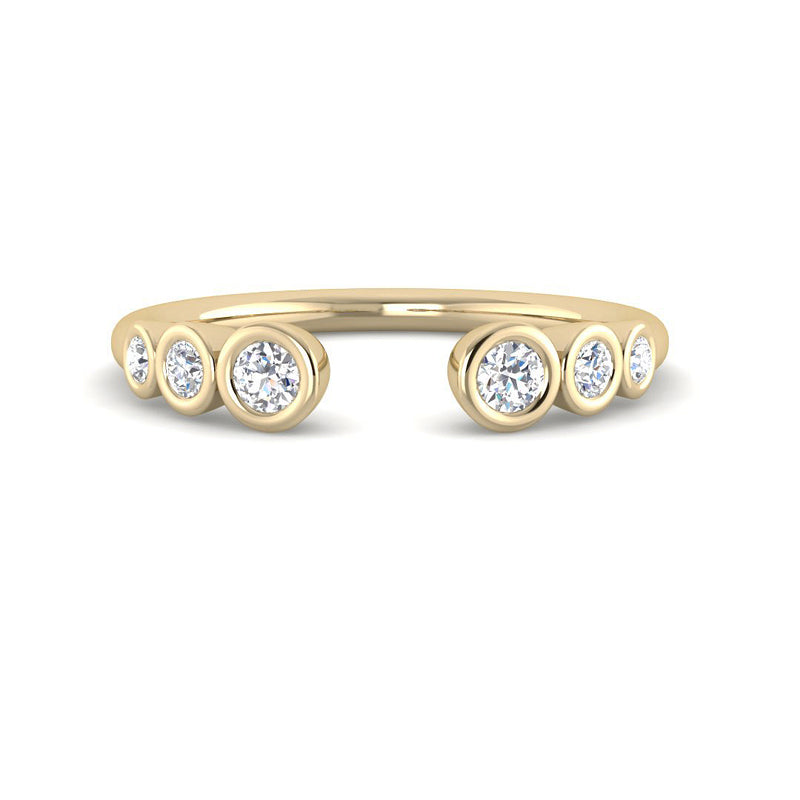 Open Bezel Diamond Band (Yellow Gold)