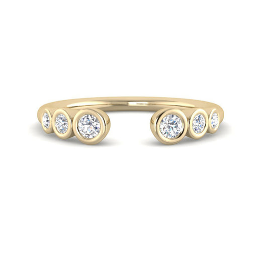 Open Bezel Diamond Band (Yellow Gold)