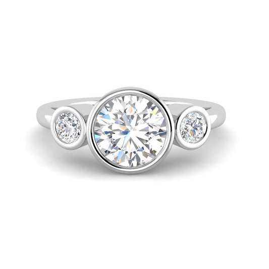 Round Bezel Trilogy (White Gold)