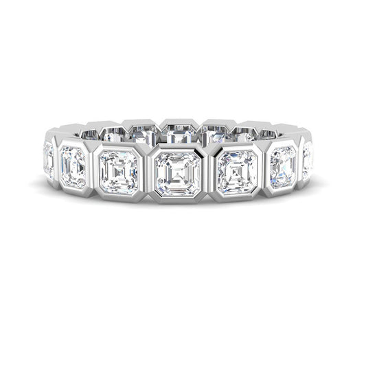 Asscher Bezel Eternity Band (White Gold)