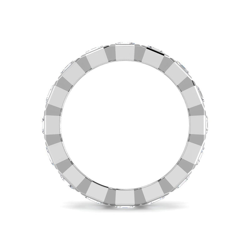 Asscher Bezel Eternity Band (White Gold)