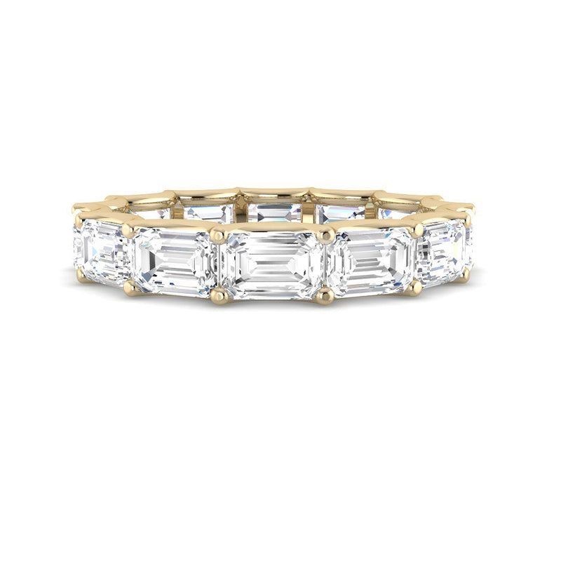 Emerald Eternity Band (Yellow Gold)