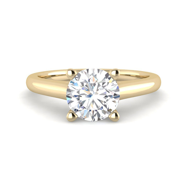 Round Solitaire Cathedral Setting (Yellow Gold)