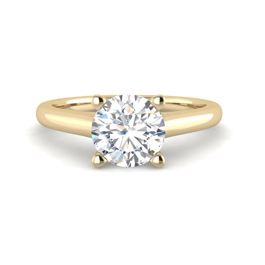 Round Solitaire Cathedral Setting (Yellow Gold)