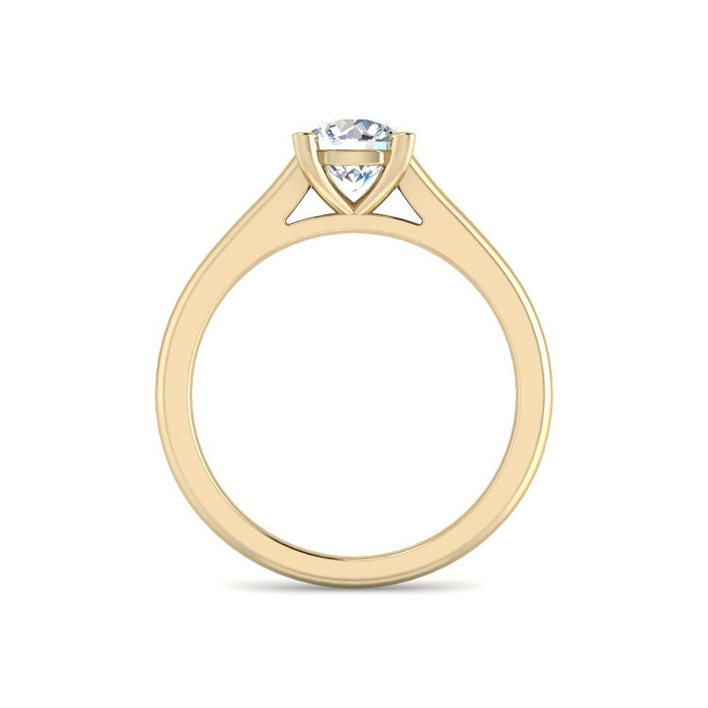 Round Solitaire Cathedral Setting (Yellow Gold)
