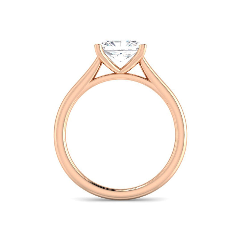 East-West Emerald Cut Cathedral (Rose Gold)